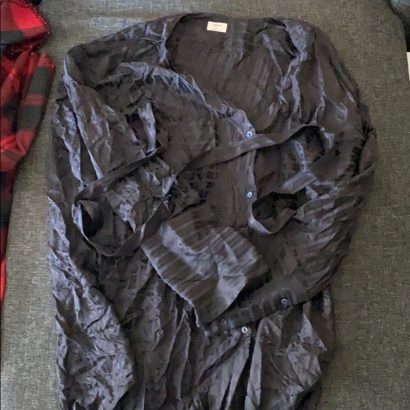 Aritzia Wilfred satin blouse with belt - Picture 1 of 3